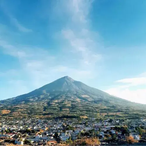 nevada que cubrió el volcán de agua